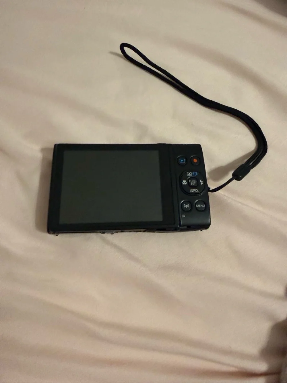 Canon Black Compact Digital Camera with Wrist Strap